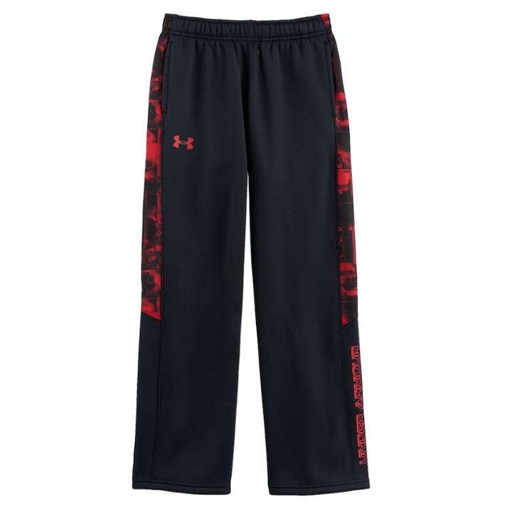 Boys 8-20 Under Armour Fleece Pants, Size: Small, Black