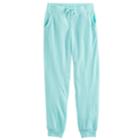 Girls 7-16 So&reg; Cozy Lace-up Jogger Pants, Size: 14, Turquoise/blue (turq/aqua)