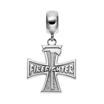 Insignia Collection Sterling Silver Cross & Axe Firefighter Charm, Women's, Multicolor