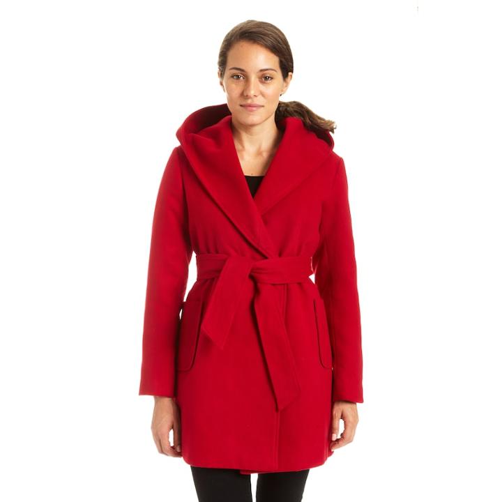 Women's Excelled Hooded Wrap Jacket, Size: Small, Red