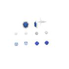 Lc Lauren Conrad Geometric & Solitaire Nickel Free Stud Earring Set, Women's, Blue