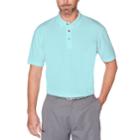 Men's Grand Slam Off Course Slim-fit Textured Golf Polo, Size: Medium, Blue