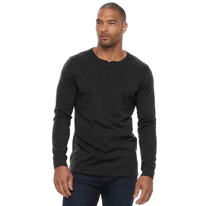 Big & Tall Apt. 9&reg; Premier Flex Slubbed Henley, Men's, Size: 4xb, Oxford