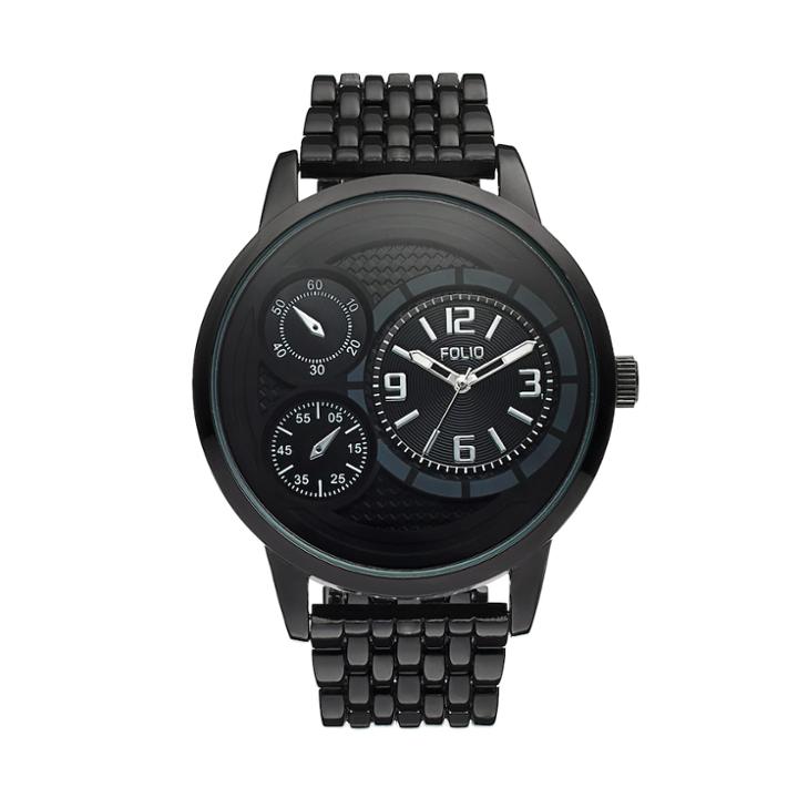 Folio Stainless Steel Watch, Size: Xl, Dark Grey