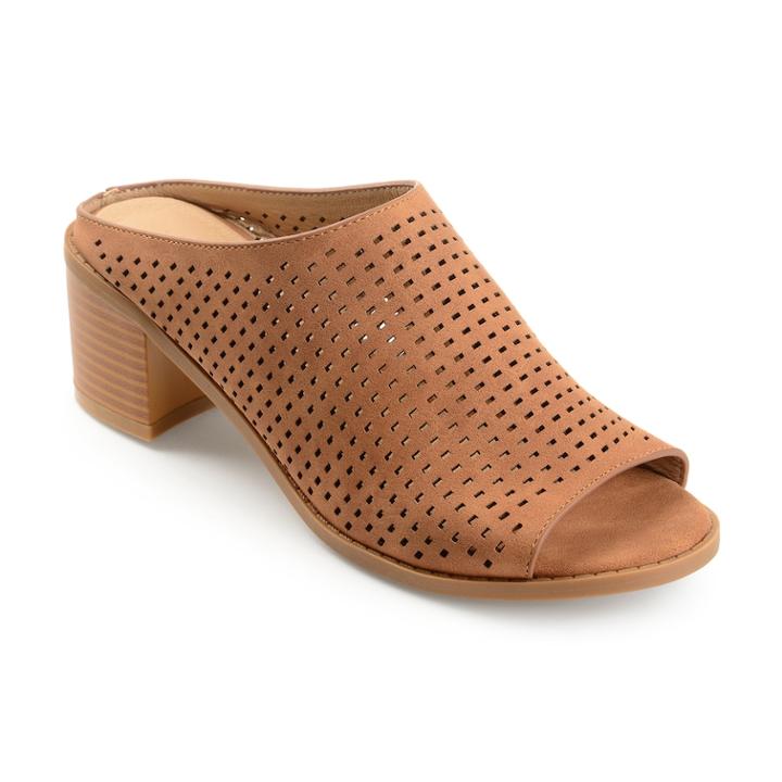 Journee Collection Ziff Women's Mules, Size: 5.5 Med, Lt Brown