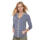 Women's Sonoma Goods For Life&trade; Burnout French Terry Hoodie, Size: Large, Dark Blue