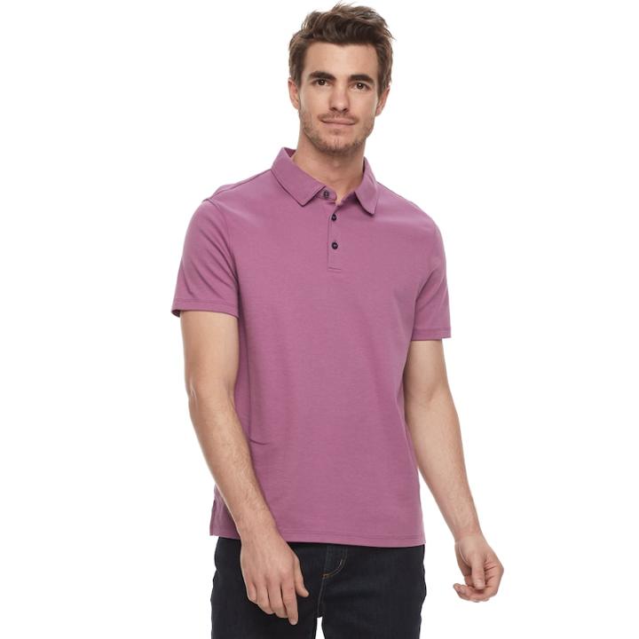 Men's Apt. 9&reg; Regular-fit Soft Touch Stretch Interlock Polo, Size: Xxl, Med Pink