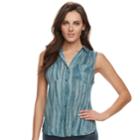 Women's Rock & Republic&reg; Split-back Shirt, Size: Xl, Med Grey