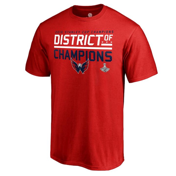Men's Washington Capitals 2018 Stanley Cup Champions District Of Champions Tee, Size: Medium, Brt Red