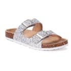 So&reg; State Fair Girls' Sandals, Size: 5, Silver