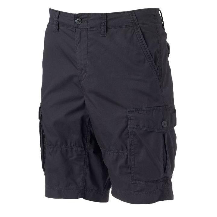 Men's Sonoma Goods For Life&trade; Lightweight Herringbone Solid Cargo Shorts, Size: 30, Grey