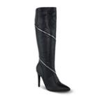 Olivia Miller Trinity Women's Zipper High Heel Boots, Girl's, Size: 8.5, Black
