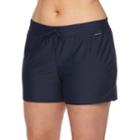 Plus Size Zeroxposur Solid Swim Shorts, Women's, Size: 20 W, Blue Other