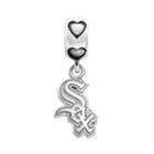 Logoart Chicago White Sox Sterling Silver Team Logo Charm, Women's, Grey