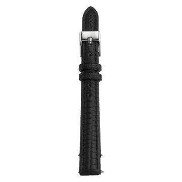 Kreisler Unisex Leather Watch Band - Tx49712bk, Size: 12 Mm, Black