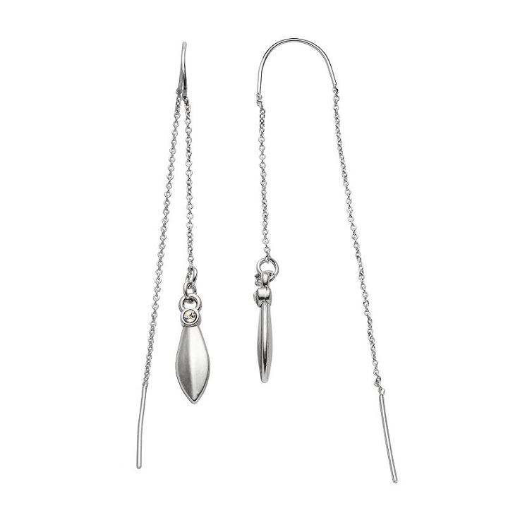 Simply Vera Vera Wang Marquise Nickel Free Threader Earrings, Women's, Silver
