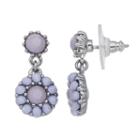 Simply Vera Vera Wang Nickel Free Round Halo Drop Earrings, Women's, Purple