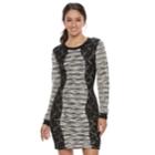 Juniors' Trixxi Marled Lace Bodycon Sweater Dress, Teens, Size: Small, Grey (charcoal)