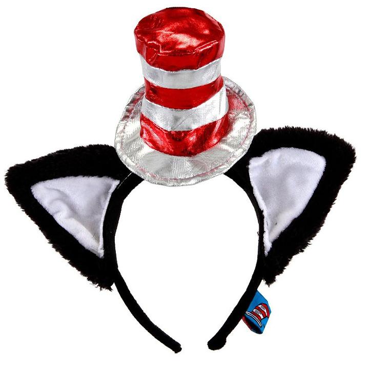 Cat In The Hat Deluxe Costume Handband With Ears - Adult, Multicolor