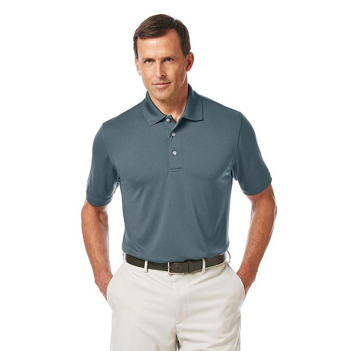 Men's Grand Slam Athletic-fit Airflow Performance Golf Polo, Size: Medium, Dark Grey