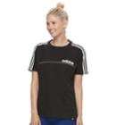 Women's Adidas Linear Line Oversized Graphic Tee, Size: Large, Black