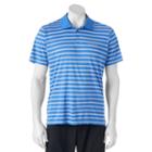 Men's Columbia Omni-wick Striped Oak View Polo, Size: Xxl, Blue