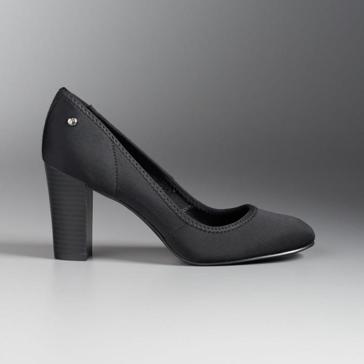 Simply Vera Vera Wang Malaga Women's Pump High Heels, Size: 7.5, Black