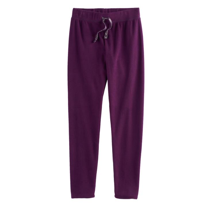 Girls 7-16 & Plus Size So&reg; Mircofleece-lined Leggings, Size: 10, Drk Purple