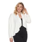 Plus Size Apt. 9&reg; Flyaway Cardigan, Women's, Size: 3xl, White