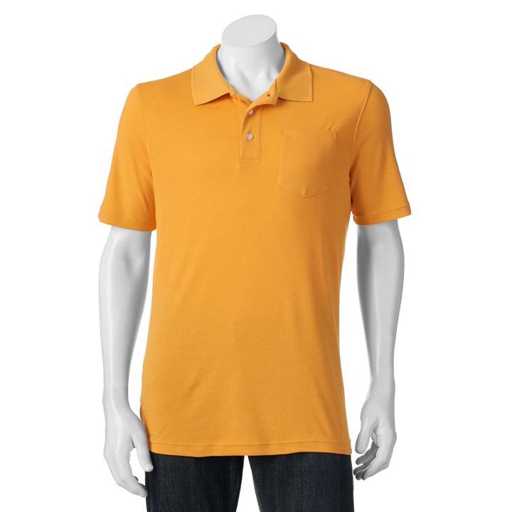 Men's Croft & Barrow&reg; Signature Pocket Polo, Size: Xxl, Yellow