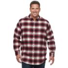 Big & Tall Croft & Barrow&reg; True Comfort Classic-fit Flannel Button-down Shirt, Men's, Size: 3xl Tall, Brt Red