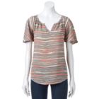 Women's Apt. 9&reg; Flutter Sleeve Top, Size: Xl, Grey
