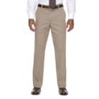 Men's Croft & Barrow&reg; Relaxed-fit Easy-care Stretch Flat-front Casual Pants, Size: 34x32, Dark Beige