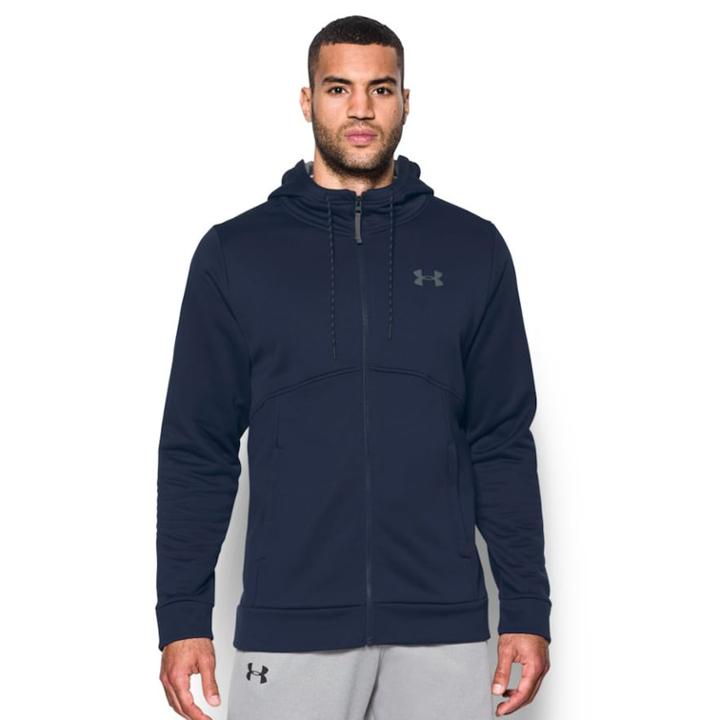 Men's Under Armour Armour Fleece Full-zip Hoodie, Size: Medium, Blue (navy)