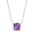 Sterling Silver Amethyst Pendant, Women's, Size: 18, Purple