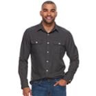 Men's Sonoma Goods For Life&trade; Modern-fit Button-down Utility Shirt, Size: Large, Black