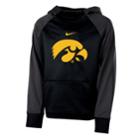 Boys 8-20 Nike Iowa Hawkeyes Therma-fit Colorblock Hoodie, Size: Xl 18-20, Black