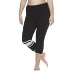 Juniors' Plus Size So&reg; Capri Yoga Leggings, Size: 2xl, Black