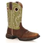 Durango Lady Rebel Powder 'n Lace Women's Cowboy Boots, Size: Medium (9.5), Green