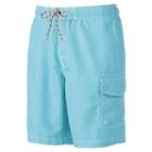 Men's Sonoma Goods For Life&trade; Microfiber Swim Trunks, Size: Large, Med Blue