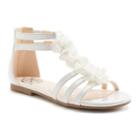 So&reg; Girls' Flower Dress Sandals, Girl's, Size: 1, White