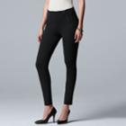 Women's Simply Vera Vera Wang High-waisted Ankle Skinny Pants, Size: Small, Black