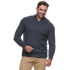Big & Tall Croft & Barrow&reg; Classic-fit 7gg Super Soft Quarter-zip Pullover Sweater, Men's, Size: L Tall, Dark Blue