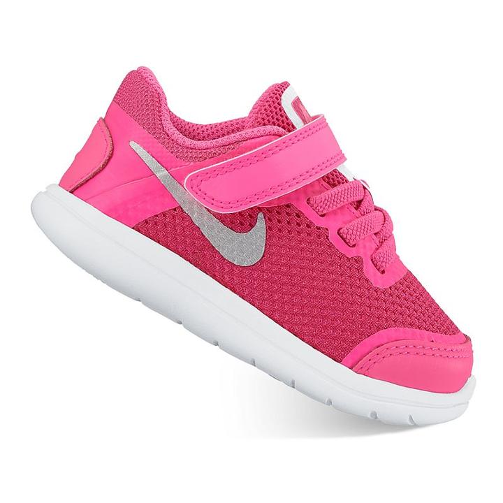 Nike Flex Run 2016 Toddlers' Running Shoes, Girl's, Size: 5 T, Pink