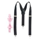 Boys 4-20 Chaps Bailey Solid Bow-tie & Suspenders Set, Pink