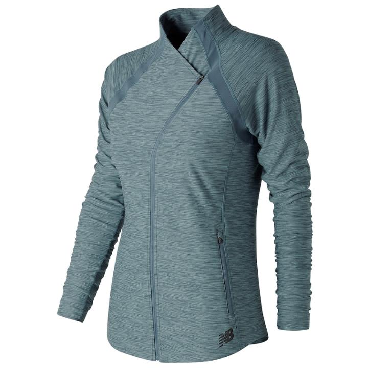 Women's New Balance Anticipate Thumb Hole Running Jacket, Size: Medium, Grey