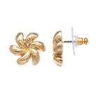 Napier Spiral Flower Nickel Free Stud Earrings, Women's, Gold