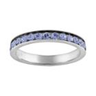 Silver Plated Simulated Crystal Eternity Ring, Women's, Size: 7, Purple