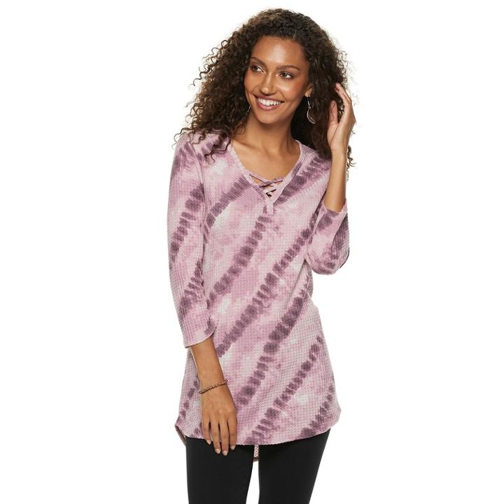 Women's Sonoma Goods For Life&trade; Supersoft Textured Tunic, Size: Xl, Drk Purple
