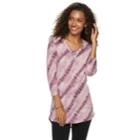 Women's Sonoma Goods For Life&trade; Supersoft Textured Tunic, Size: Xl, Drk Purple